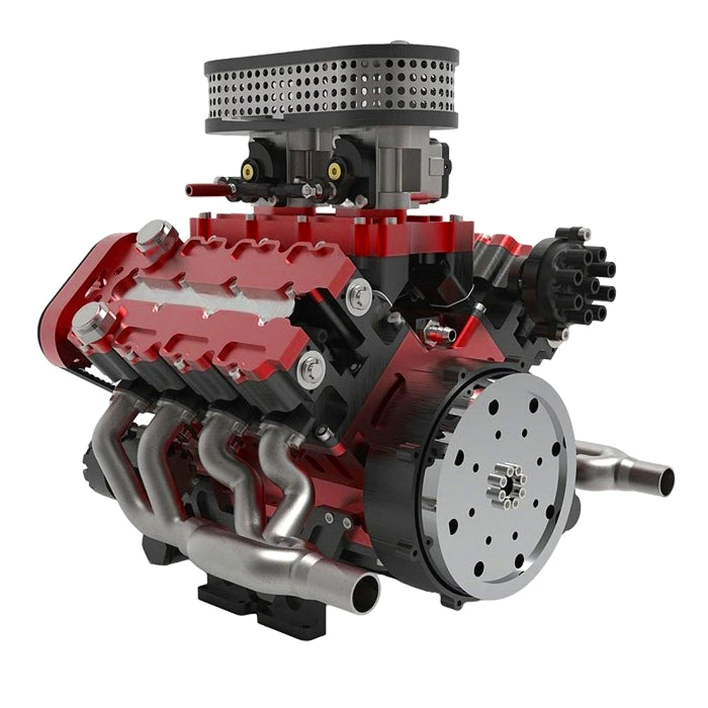 

GS-V8 Internal Combustion Engine Model 78cc Four Stroke V8 Water Cooled Electric V8 Engine Model Startable Finished Product