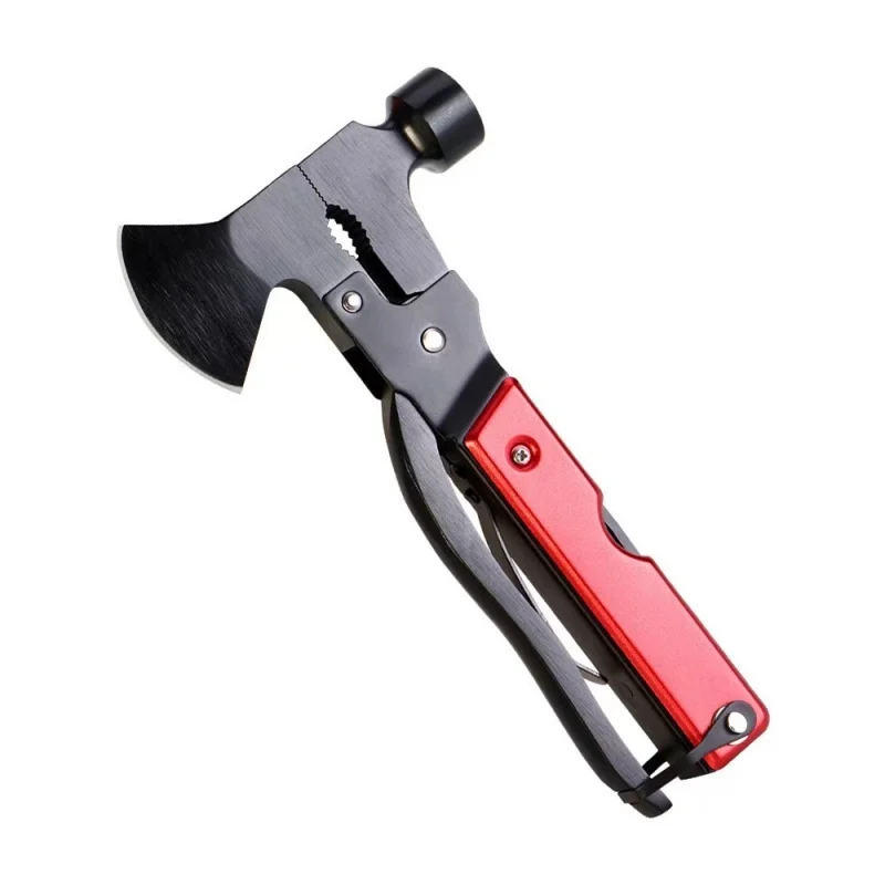 Multifunctional Small Axe Hammer Camping Pocket Knife Pliers Mini Portable for Hunting Camping Survival Outdoor Folding Tool