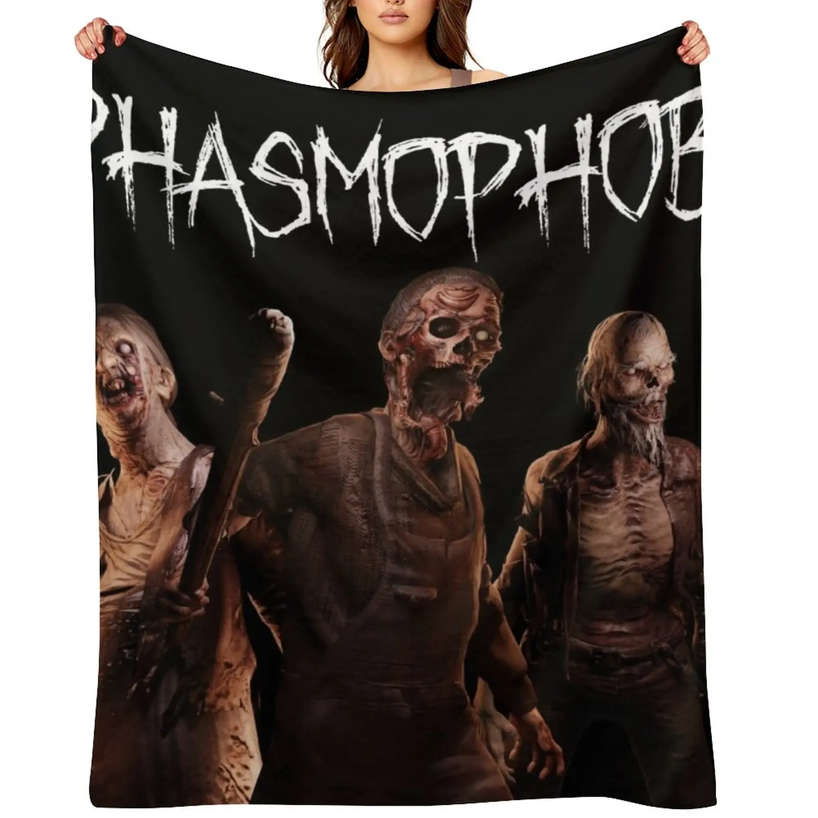 

Phasmophobia Ghost Models Throw Blanket Shaggy Decorative Throw cosplay anime Plaid on the sofa Blankets