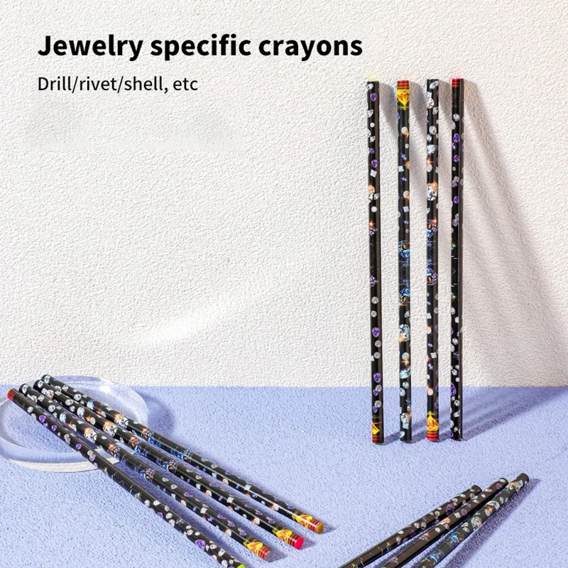 1pcs Crayon Wax Dotting Pen Pencil Nail Art Self-adhesive Rhinestones Gems Drilling Picking Picker Tips Manicure Tools view 2