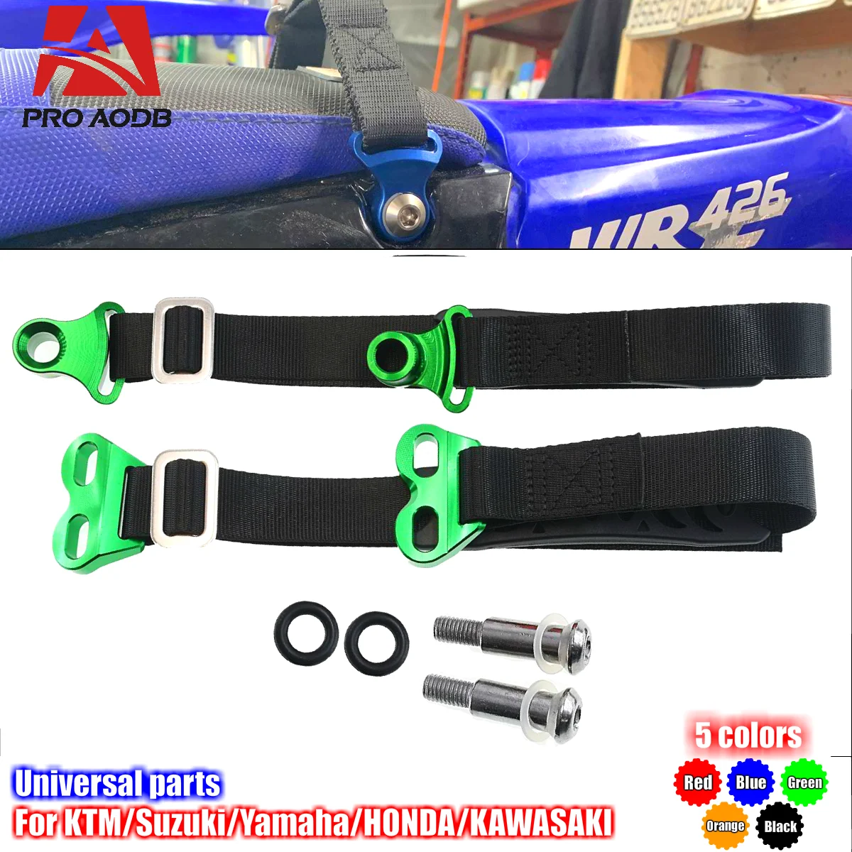 Motorcycle Universal Front Rear Rescue Strap Pull Sling Belt Leashes For KTM HONDA YAMAHA Suzuki Husqvarna KAWASAKI Etc