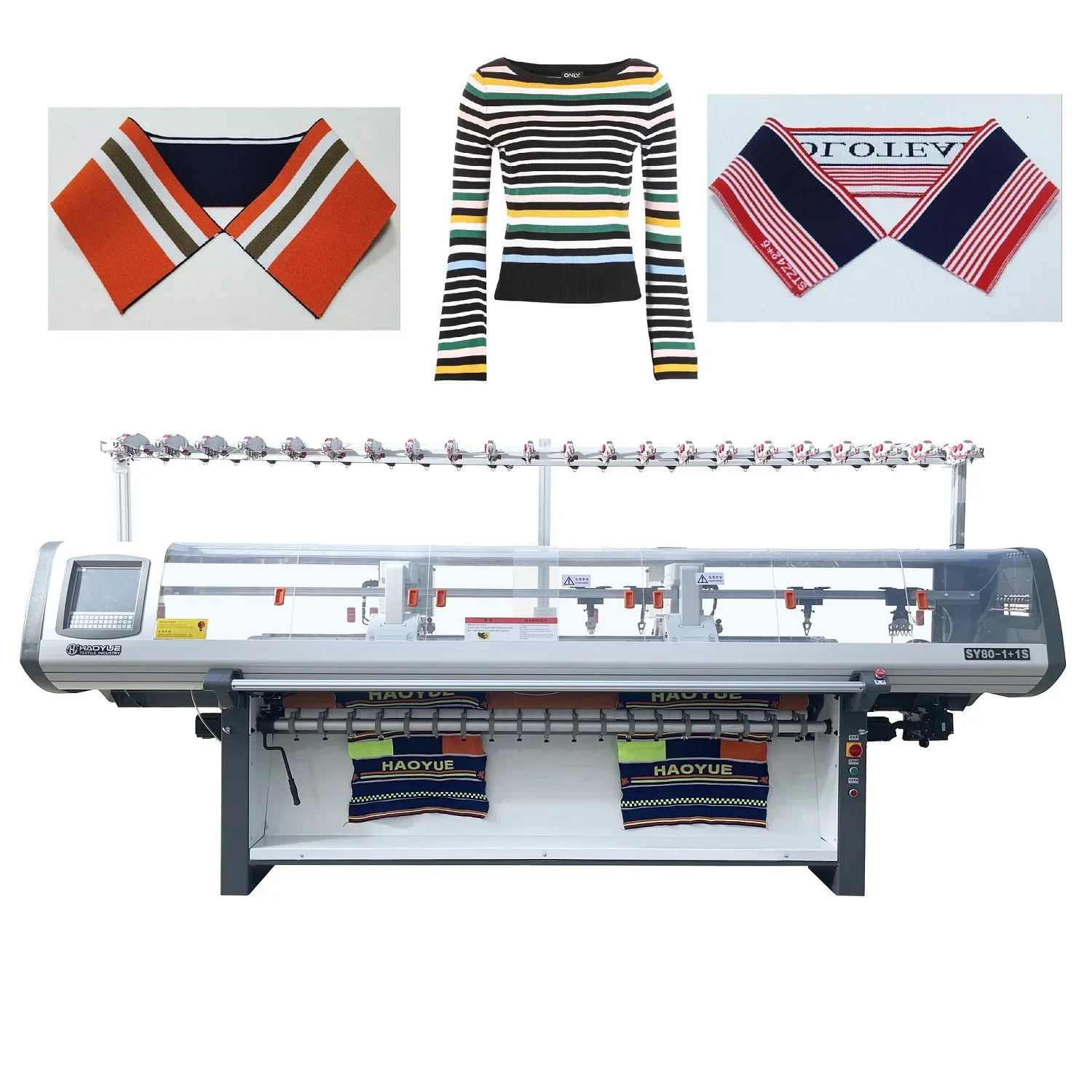 Collar&Sweater knitting machine for fully jacquard collar with 14gauge