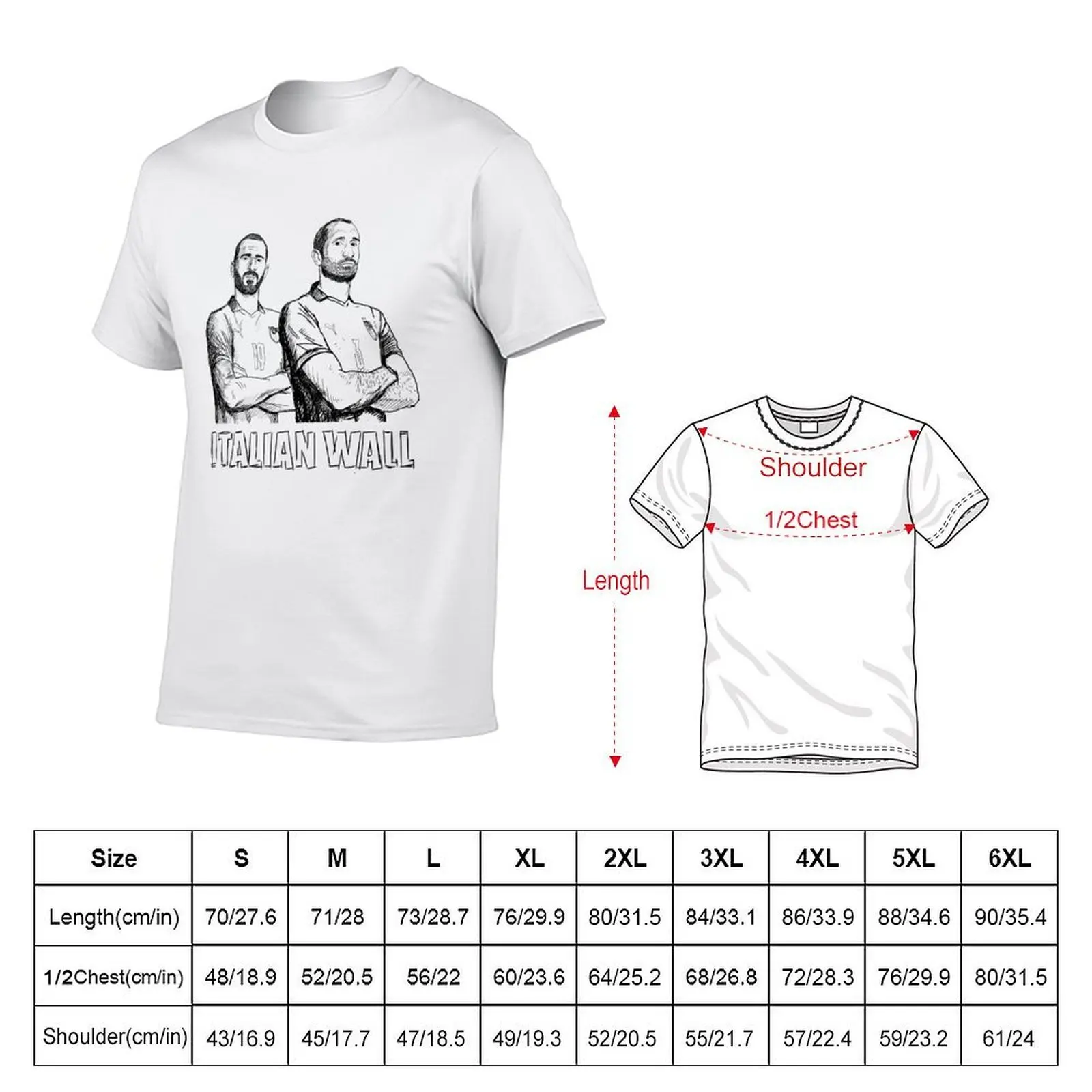 Leonardo Bonucci Giorgio Chiellini sketch T-Shirt t shirts for man graphic vintage cotton t shirt man T-Shirt