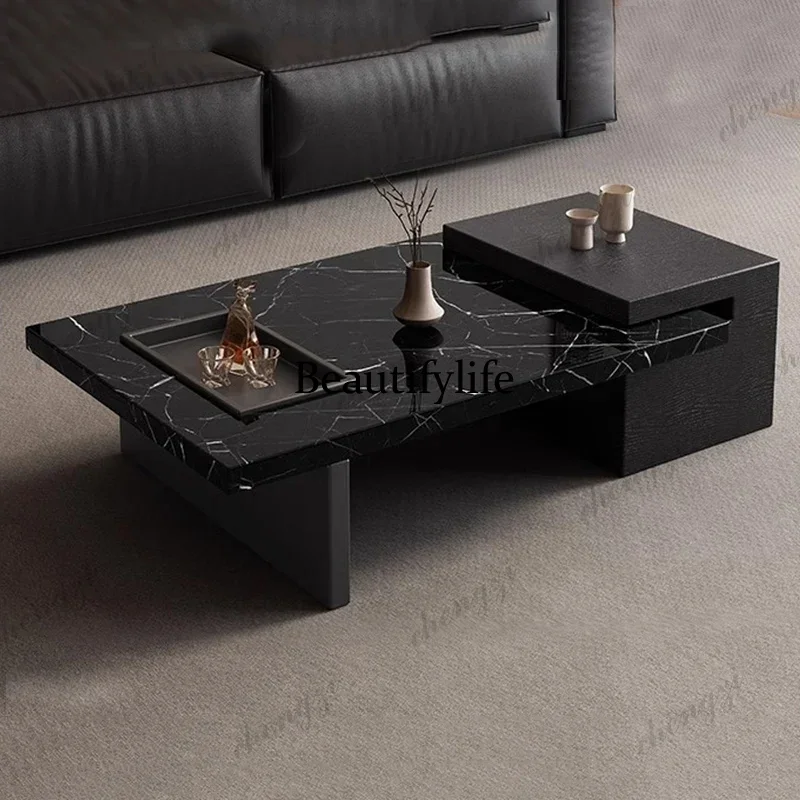 

TTT Japanese Moving Coffee Table Unique Minimalist Designer Side Table Luxury Living Room Service Kaffee Tische Salon Furniture