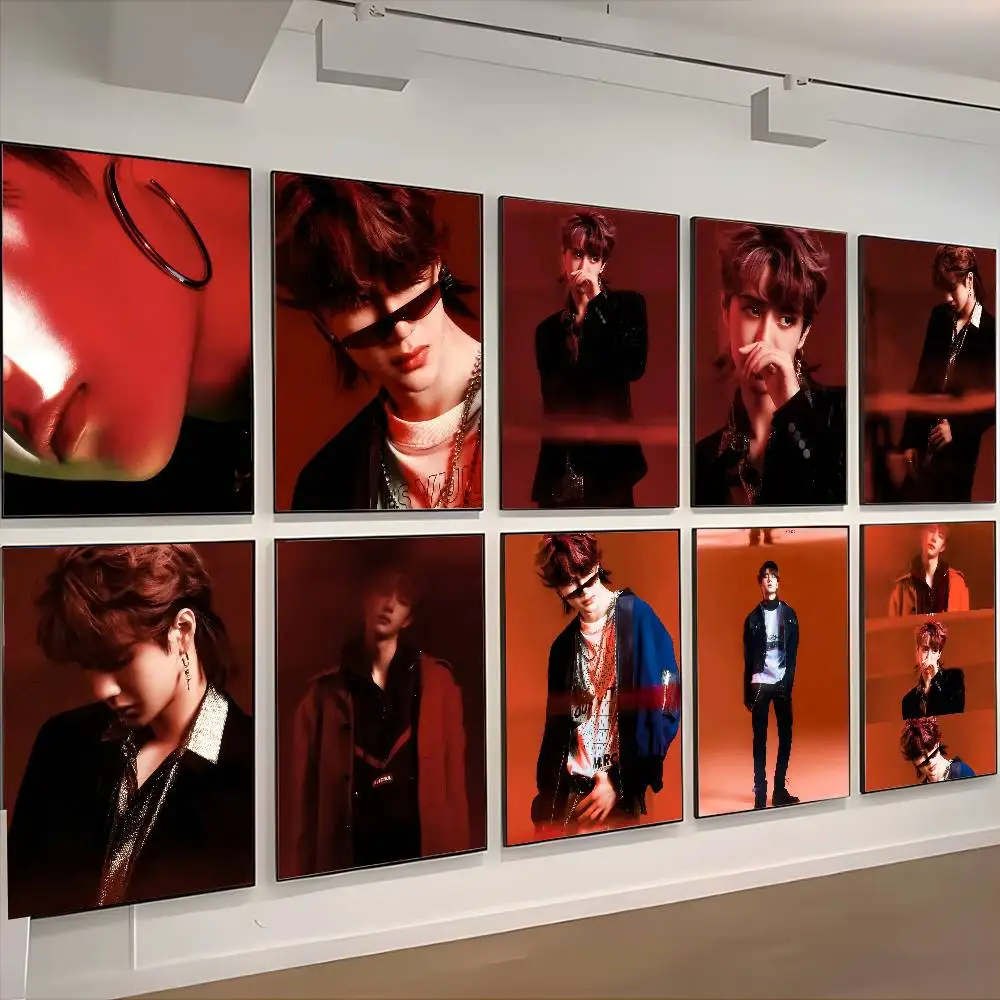 ملصق Yibo W-Wang الممثل عالي الدقة جداري لاصق مقاوم للماء لغرفة المعيشة المنزلية وغرفة النوم والديكور الجمالي