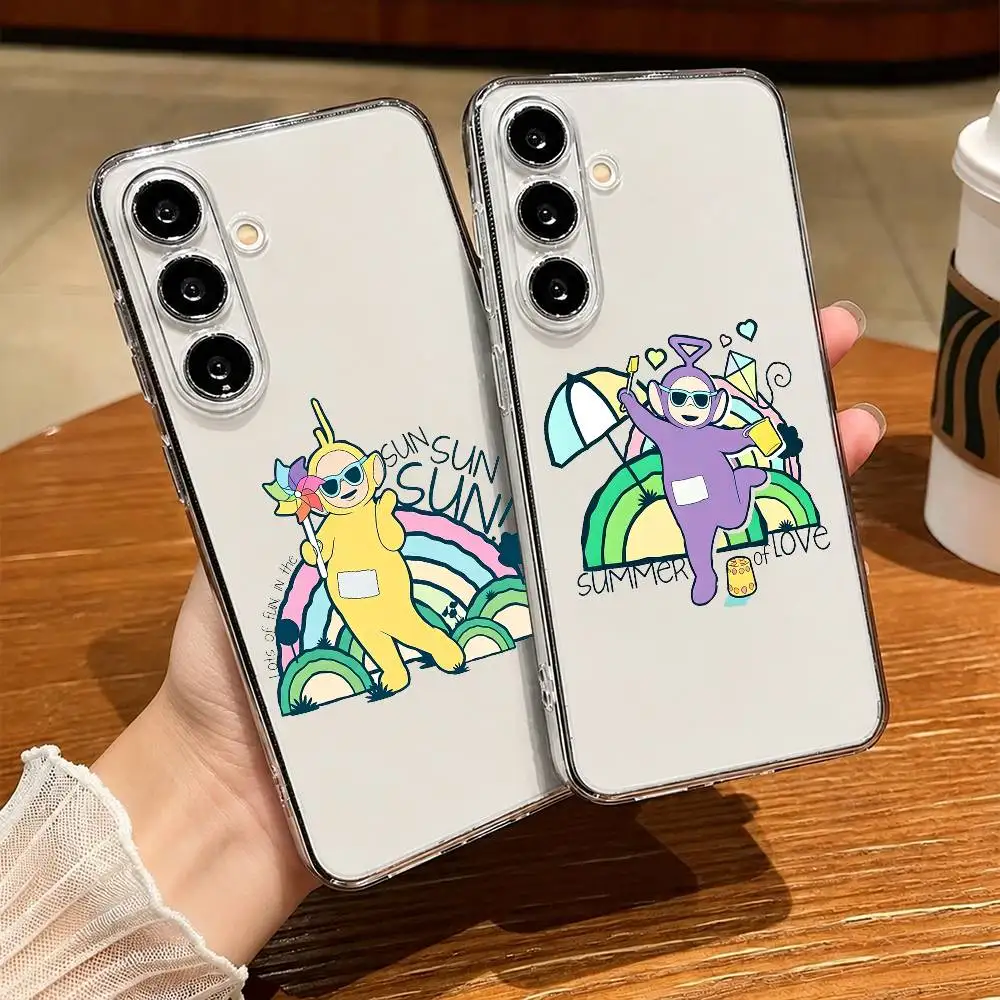 So Cute C-Cartoon Teletubbies Phone Case For SamsungA10,12,20,21S,30,31,40,50,51,52,70,71 Transparent Cover