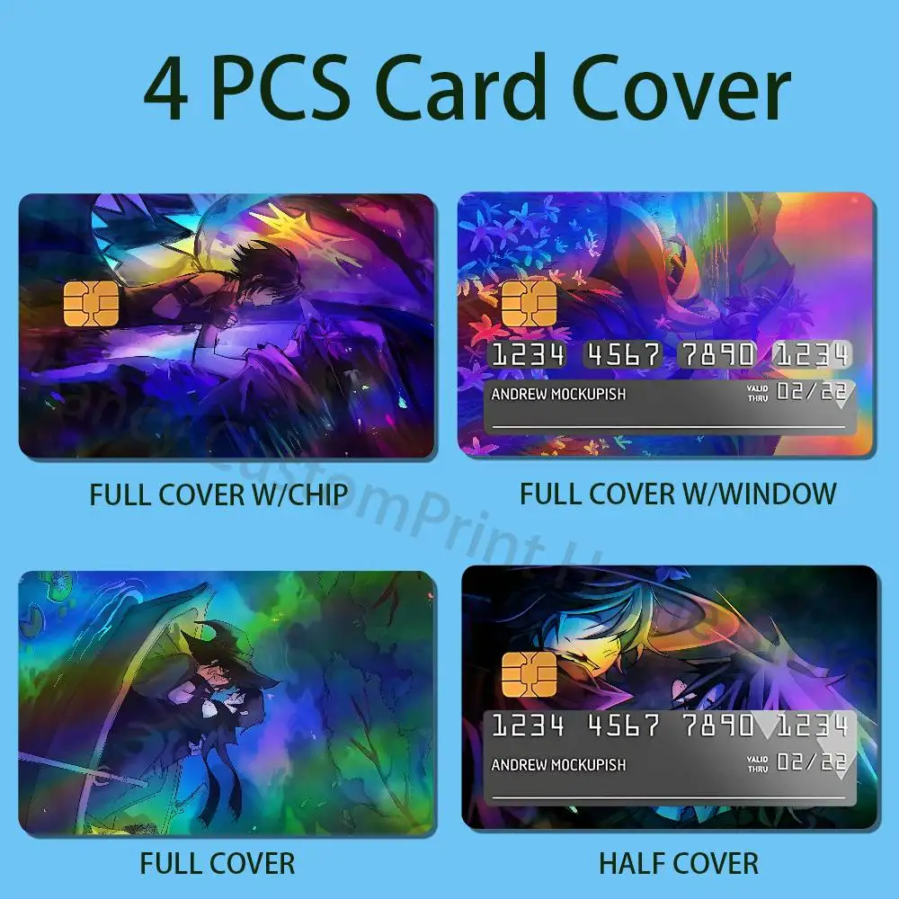 Azuretime A-Azure T-Two Time Skin HD Color Laser Stickers Film Decal Scratch-resistant For Credit
