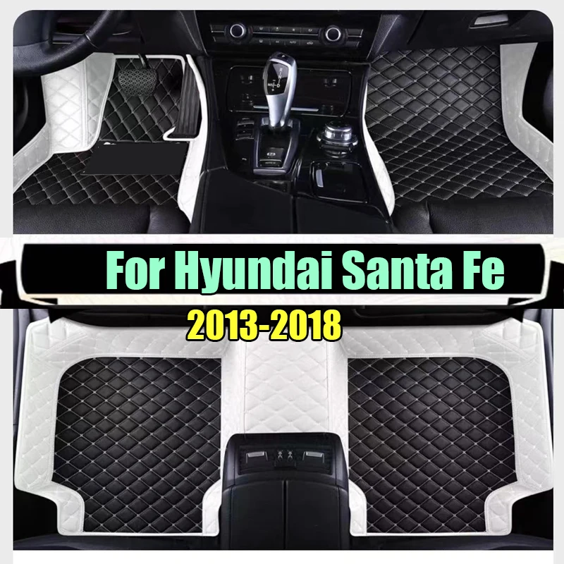 

Автомобильные коврики для Hyundai Santa Fe TM 2013 ~ 2018, водонепроницаемые коврики на 5 сидений, автомобильные коврики, напольные покрытия, автомобильные аксессуары