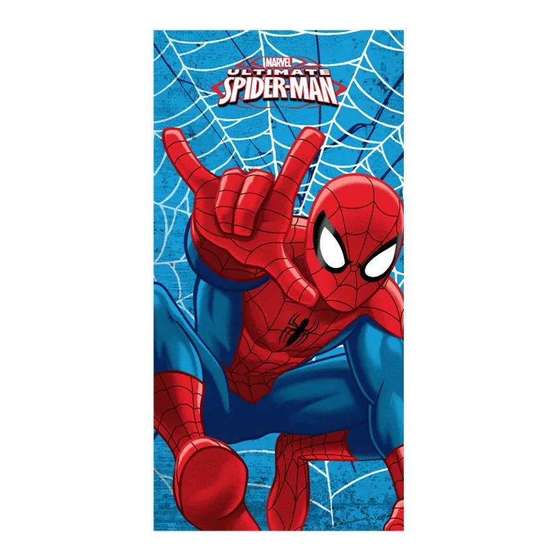 Spiderman handuk pantai cepat kering selimut serat mikro kartun selimut besar 140x70cm handuk cetak penyerap selimut Handuk Kolam