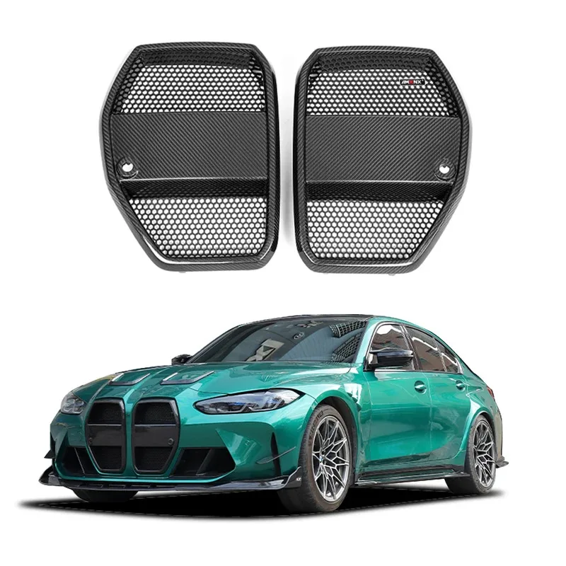 

New Design Real Dry Carbon Fiber AX Style Hood Grill For G80 G81 M3 G82 G83 M4 2021-2025 Car Front Bumper Grilles With Mesh