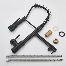 Black Dual Spout Kitchen Faucet #3