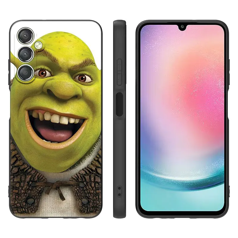 Cartoon Movie S-Shrek Black Case For Samsung Galaxy A15 A14 A05 A34 A54 A52S A53 A33 A23 A24 A13 A12 A22 A32 A50 A51 A70 A71 A73