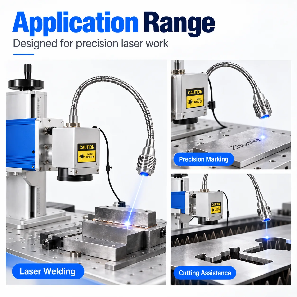 ZhonNa 3W 450nm Blue Laser Welding Lamp Flexible Gooseneck Tire Wheel Alignment Professional Tool Instrument Parts Accessory Kit