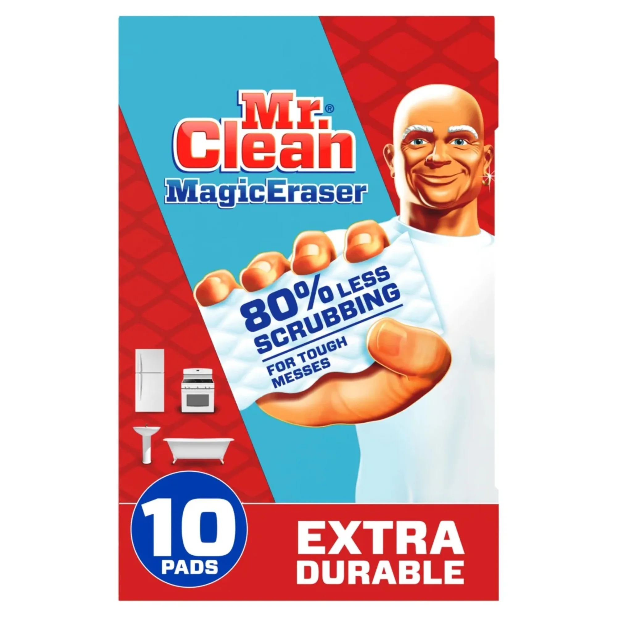 

(2 pack) Extra Durable Multi-Purpose Foam Cleaning Pads, 10 Ct