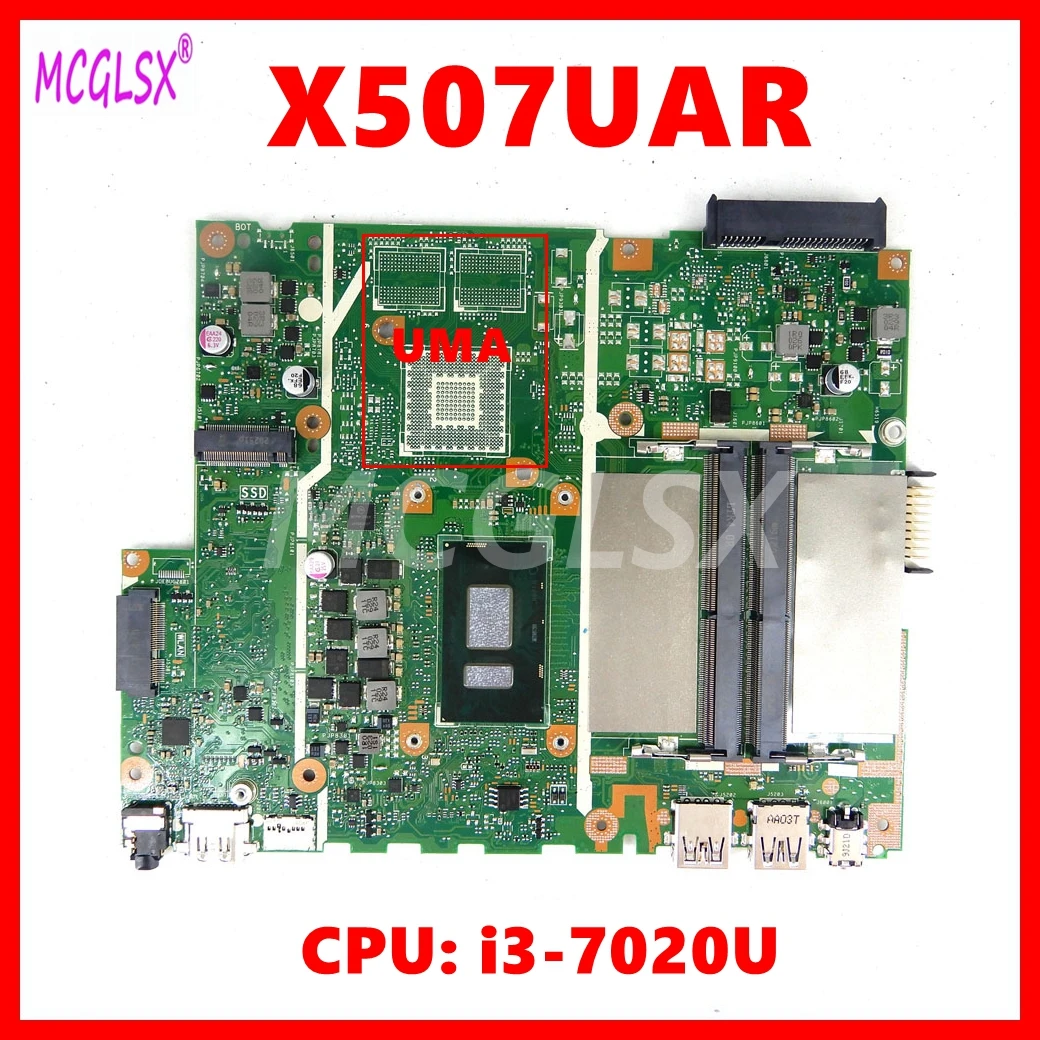 

X507UAR Mainboard For ASUS X507UA X507UB X507UBR X507UAR Y5000UB X507UF Laptop Motherboard With i3-7200U CPU