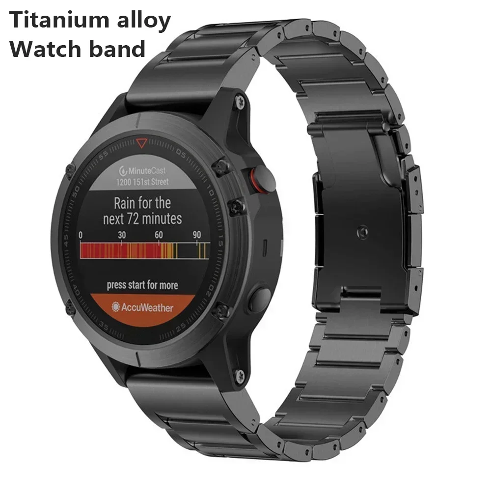 Garmin Fenix 6/6X/6XPro/7/7X/5/5X/5XPlus/3 için 26mm 22mm Quickfit titanyum kayış Forerunner saat kayışı 945 için Metal yayın 935