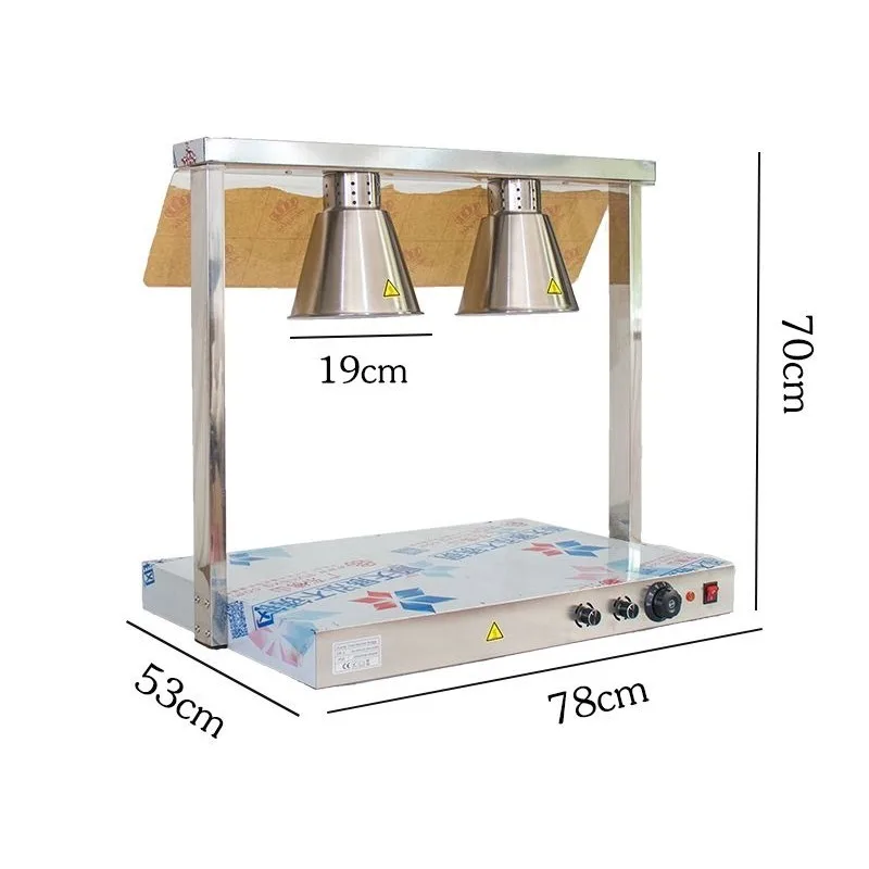 Buffet insulation table, double head heating baking lamp, food heating lamp
