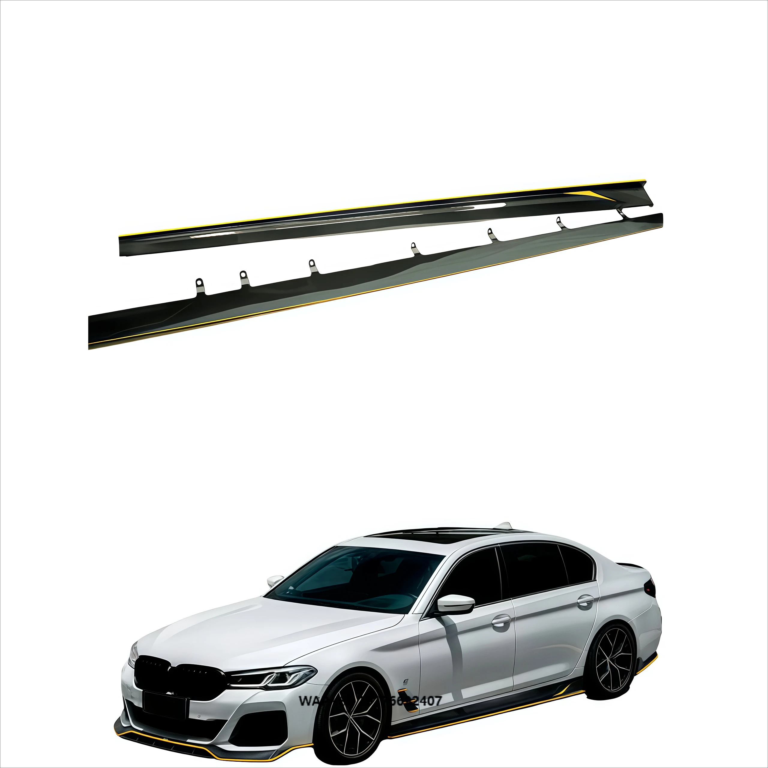 

ForBMW Modifies New AD Style Dry Carbon Fiber Skirt with Spoiler Side Skirt Suitable forBMW G30 G38