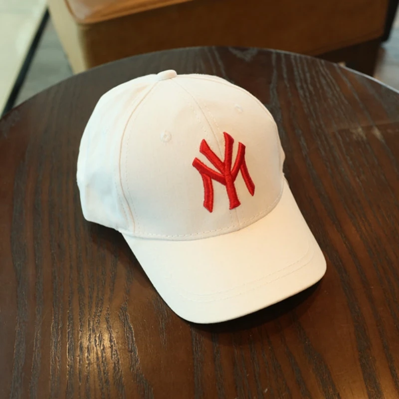 Spring Summer Child Letter Embroidery Outdoor Leisure Sun Baseball Cap For Boy Girl Cotton Breathable Solid Color Adjustable Cap