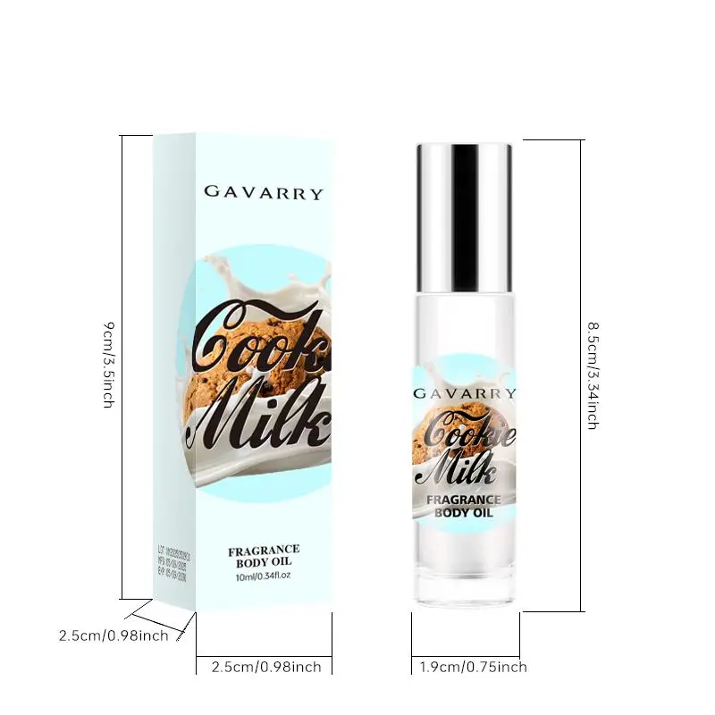 

Ароматическое масло для тела Milk Cookies Roll-On, 10 мл, стойкий женский аромат, портативный мини-флакон для ежедневного использования.
