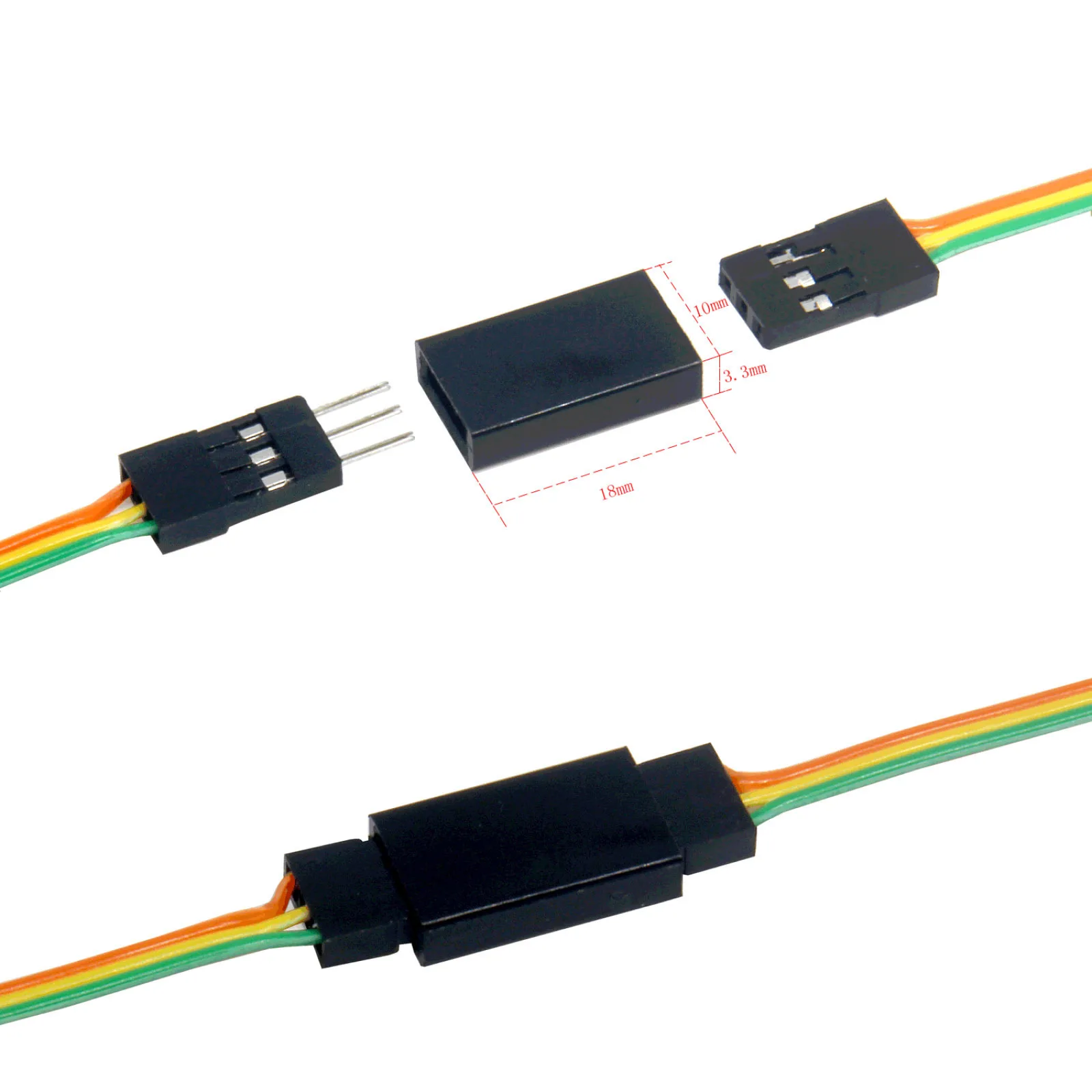 105PCS Servo Plug Connector JR-3P JR JST SM-2P SM-3P Assorted Box Connector Crimp Pin Wire Servo Plug Set For RC Car Boat view 5