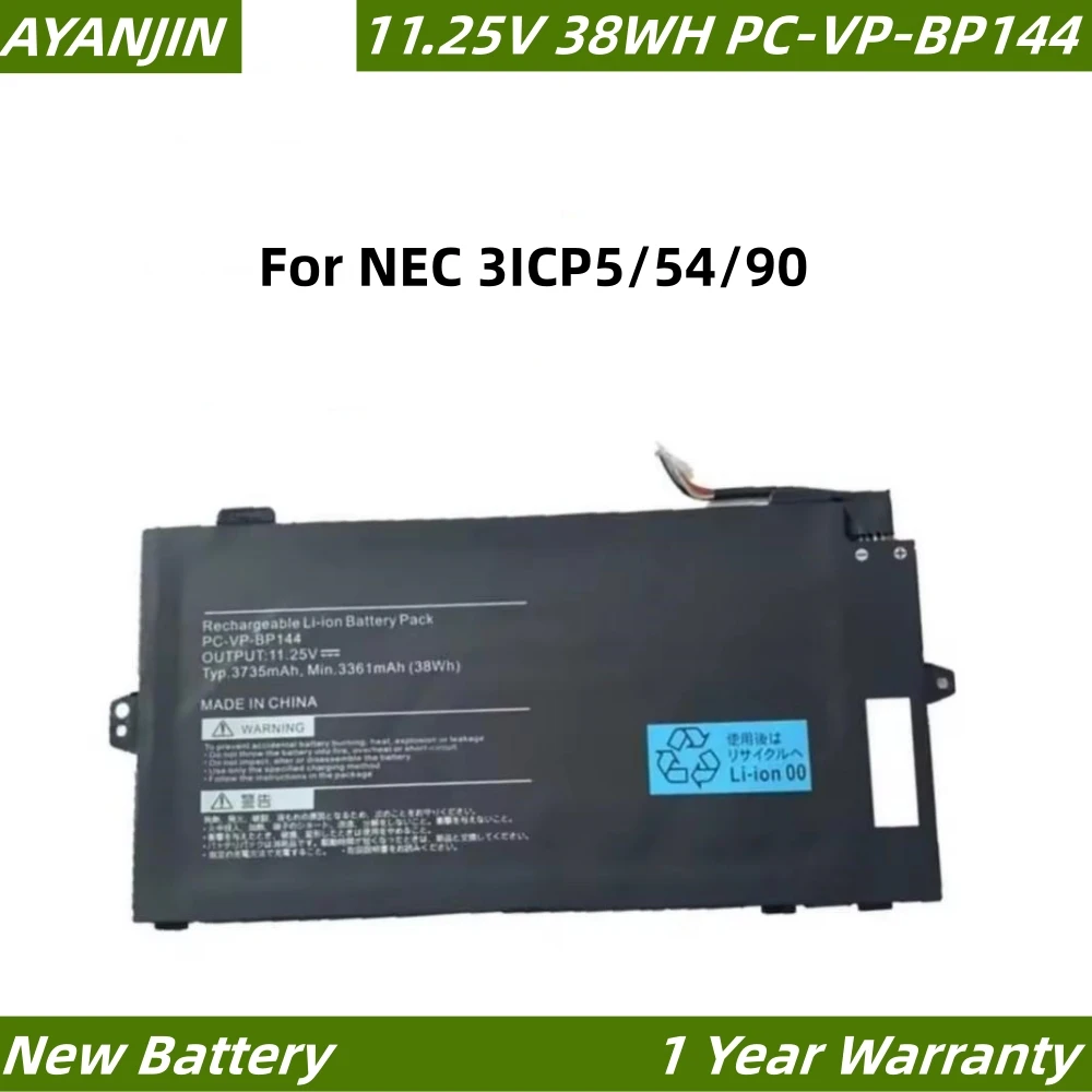 

11.25V 3735mAh 38Wh PC-VP-BP144 Laptop Battery for NEC 3ICP5/54/90