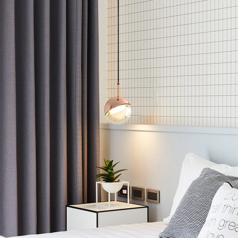 Creative Round Lamp for Bedroom Bedside TV Background Wall Hanging Lamps