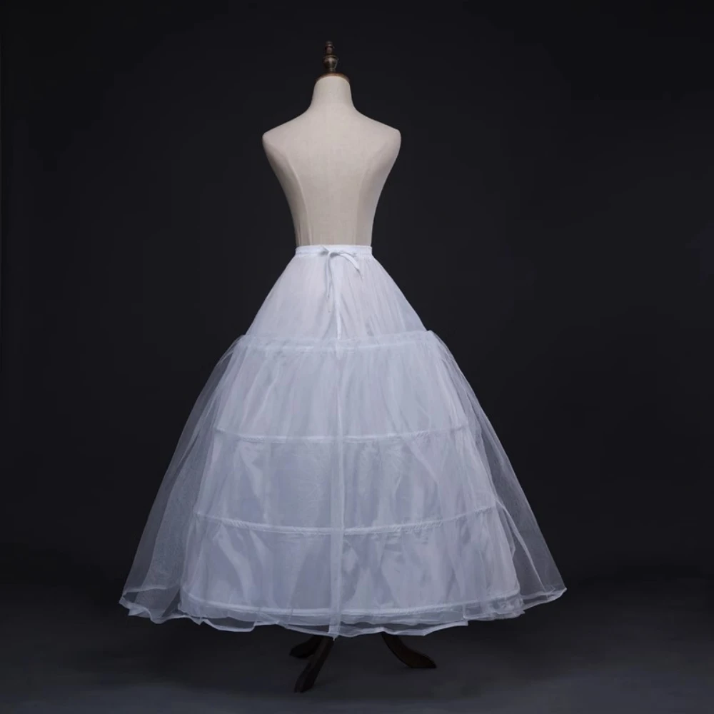 

New Arrival Ball Gown Petticoat High Quality Underskirt Wedding Bridal Dress 4 Hoops White Tulle Petticoats Wedding Accessories