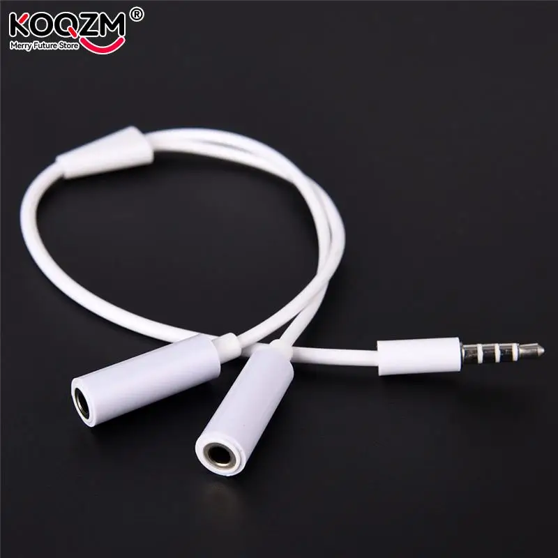 Y Splitter Cable 3.5 mm 1 Male to 2 Dual Female Audio Cable For Earphone Headset Headphone MP3 MP4 Stereo Plug Adapter Jack