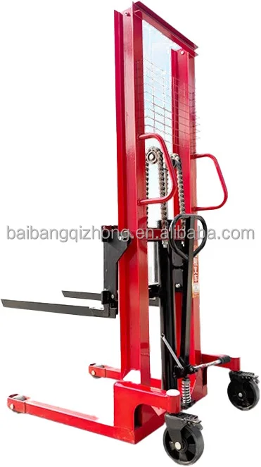 Easy Operation Electric Pallet Stacker Forklift with Hand Lift Truck Hydraulic Tire Changers 380V/220V Fork Width 685mm/550mm