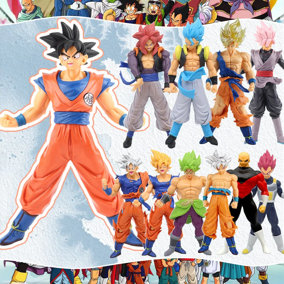 17-18CM Anime Dragon Ball Z Super Saiyan fils Goku Broly végéta Anime figurine modèle cadeaux Figurines à collectionner pour les enfants