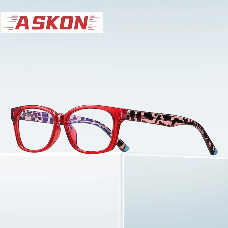 ASKON Anti-blue Light Glasses Removable Acetate Children Boys Girls Computer Eyeglasses Ultra Light Frame Eye Protection Eyewear