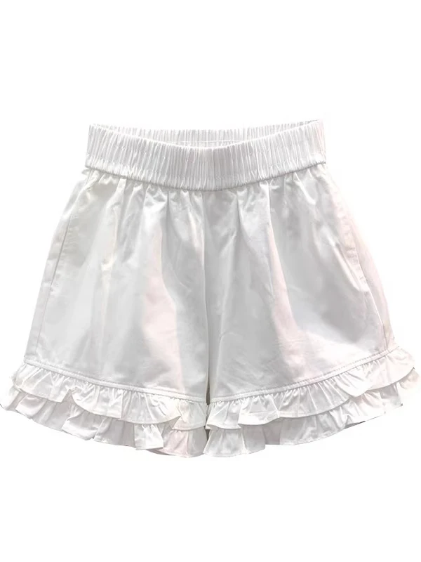 Hoge taille ort broek dames zomeroutfit Koreaanse Sle bloemenprint katoen wijde pijpen broek asymmetrisch ontwerp voor woon-werkverkeer