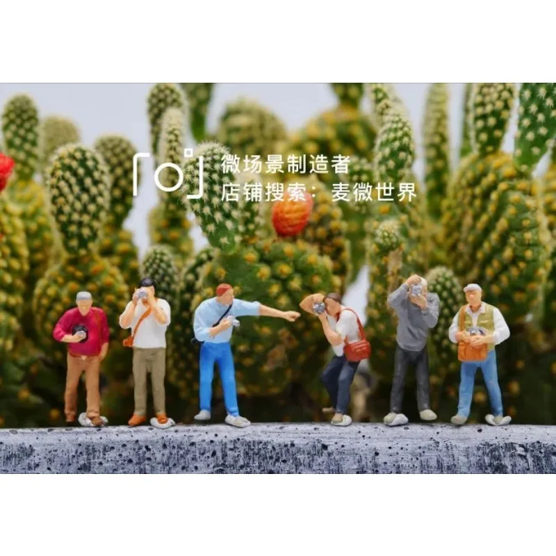 

Camera Photography Enthusiasts Travelers Props 1:87 Micro Action Figures Model Simulation Press Conference Miniature Scenes Toys