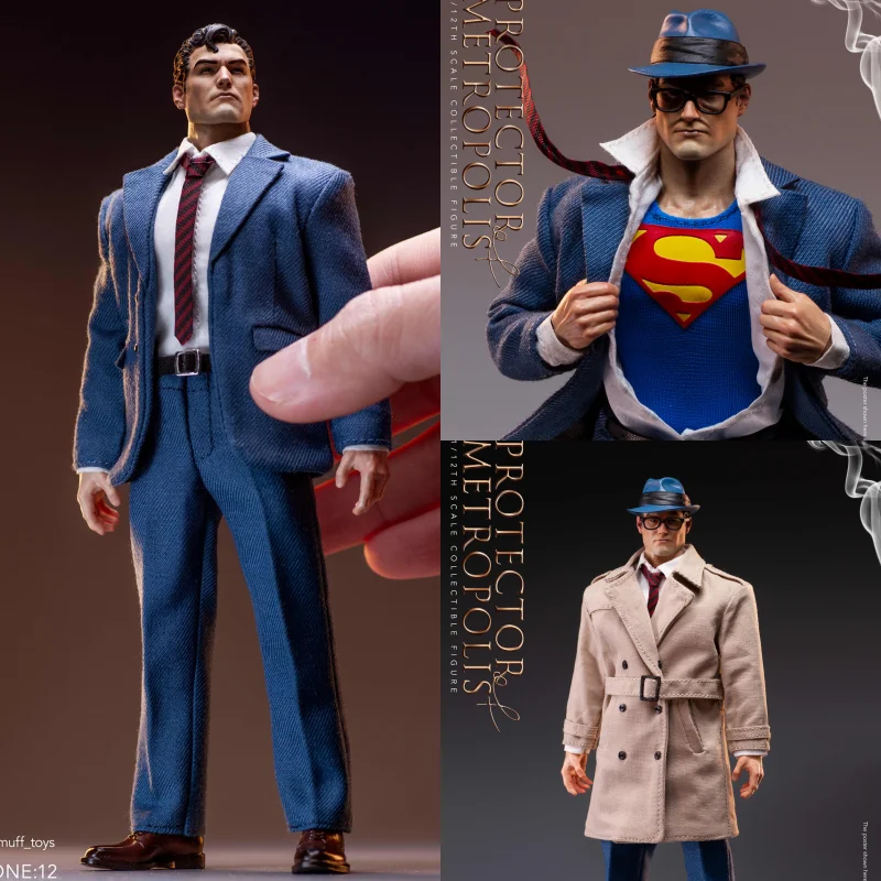 Spot MUFF TOYS 1/12 Soldato Maschio Superman Clark Kent Protezione di Metropolis Messenger Di Giustizia Chiamata 6In Action Figure Giocattoli