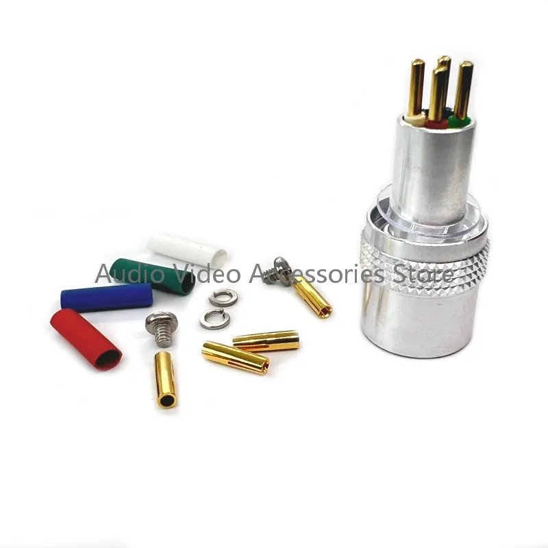 Plugue de soquete tipo sme para braço giratório, para technics sl1200 mk2 3 5 1000r para cartucho de gravação de vinil lp, acessório de interface de cabeçote