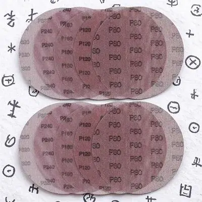 10 pçs discos de lixa drywall gancho loop lixa folhas reparação de parede almofadas de polimento sortido 80-320 grão para uso de lixadeira