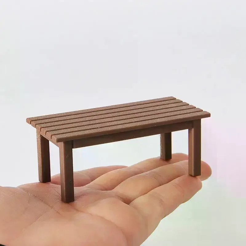 1/12 Dollhouse Simulation Table Bench Model Dollhouse Furniture Decoration Dolls House Living Scene Ornament Pretend Play Toys