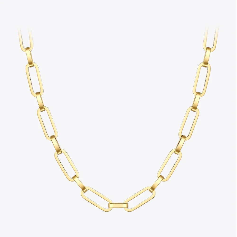 ENFASHION Punk Link Chain Choker Necklace Women Gold Color Stainless Steel Necklaces Femme Fashion Jewelry Friends Gifts P193039