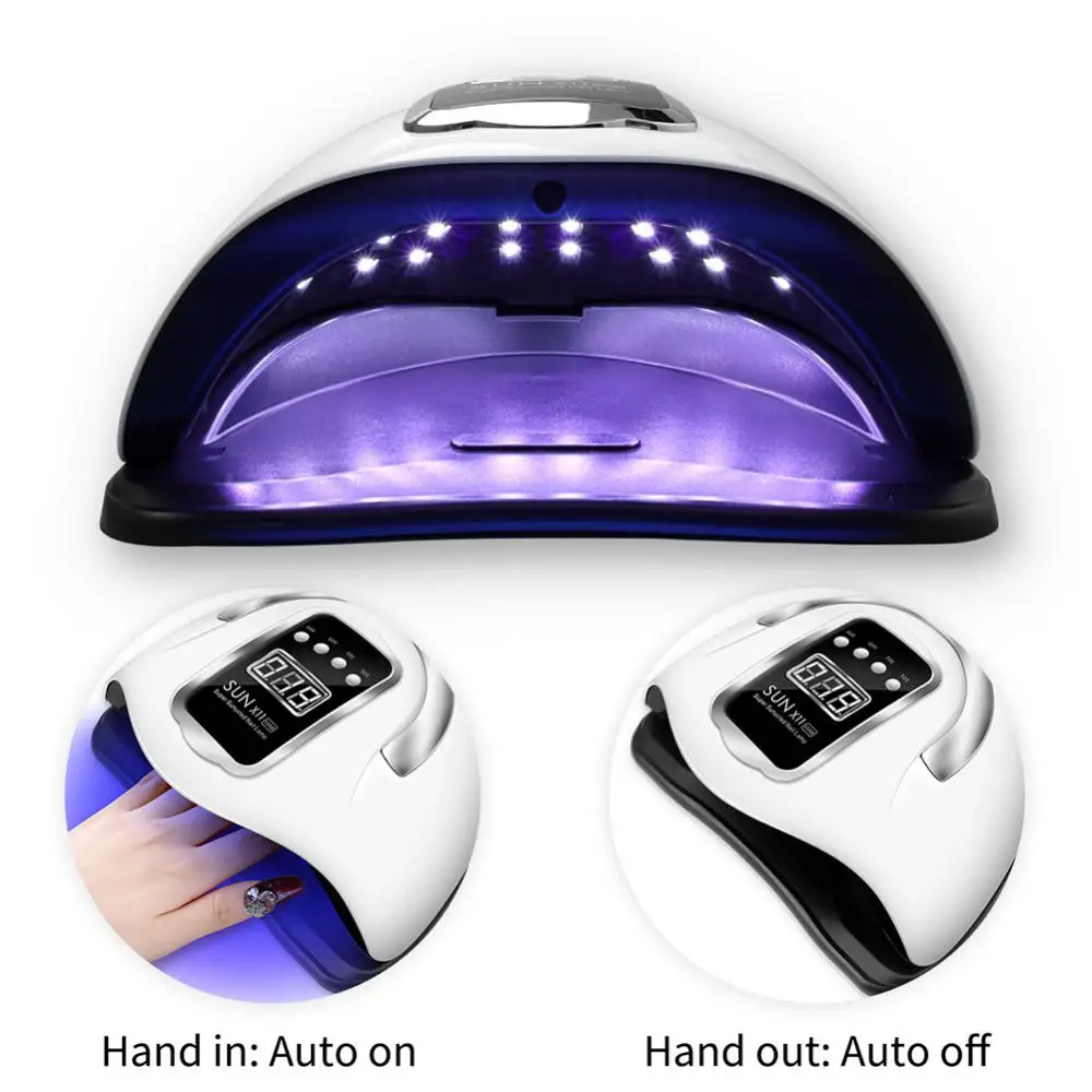 Potente lámpara UV LED para secado de esmalte de uñas, secador de esmalte de Gel con detección de movimiento, lámpara UV profesional para salón de manicura, 66LED