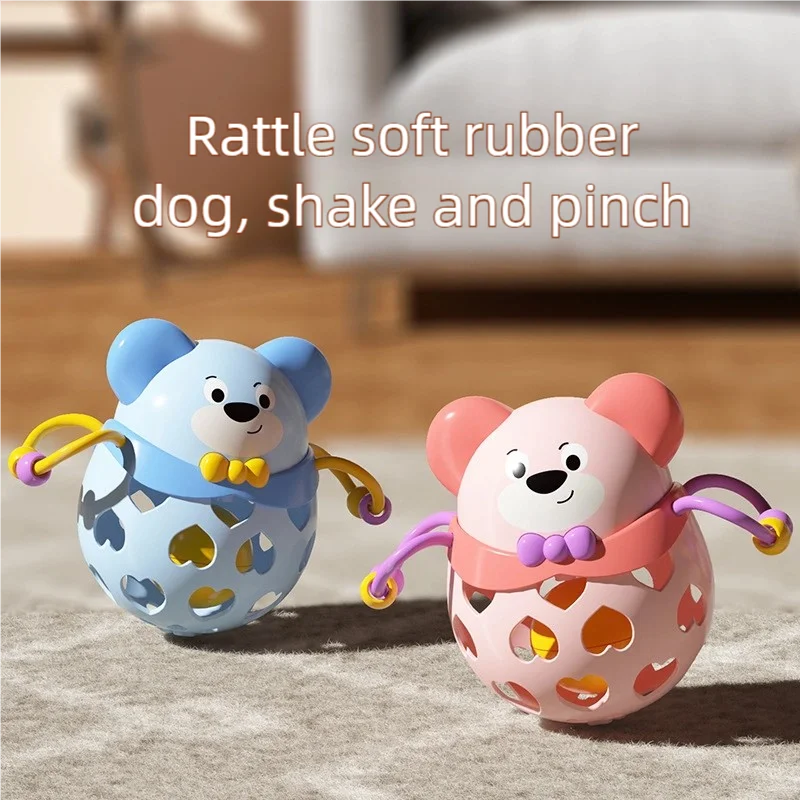 لعبة أطفال، أداة مهدئة للأطفال! خشخشة كلب مطاطية ناعمة لطيفة اثنين في واحد، تساعد على الإمساك بالمهارات ولا تخاف من السقوط، يجب اقتناؤها في تقديم الأطفال! (مناسبة لعيد الميلاد، ومهرجان الربيع، وعيد رأس السنة، وعيد الحب الصيني، والهالوين، وعيد الفصح، وأعياد الميلاد، والعطلات الأخرى)