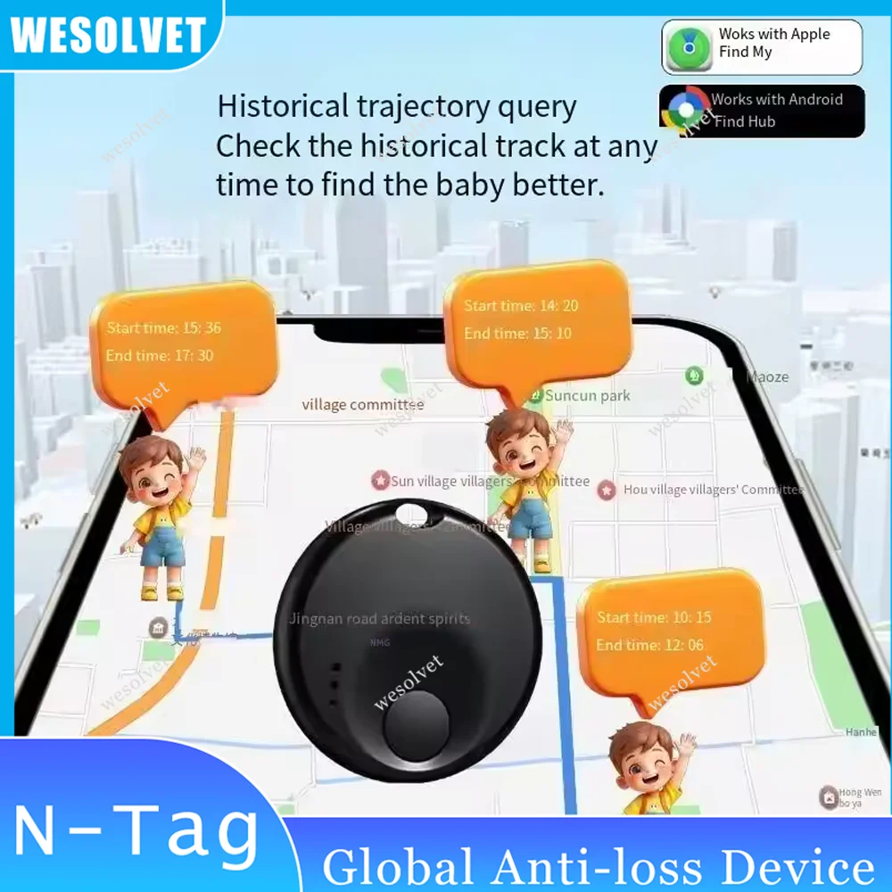 Localizzazione Android Tracker Google Trova dispositivo Hub IOS Trova il mio Airtag Localizzatore portatile Dispositivi di prevenzione della perdita di chiave Posizionamento globale