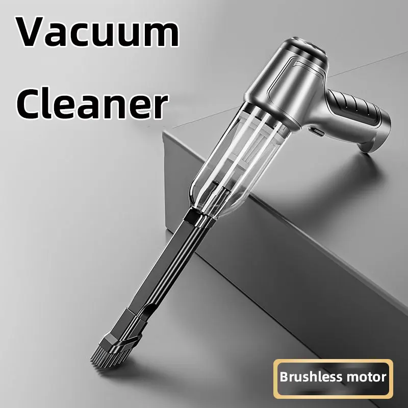 USB Car Vacuum Cleaner, Wireless Dry Wet Charging, Brushless Motor,Handheld Mini High-Power Suction Vacuum Cleaner For Home Use