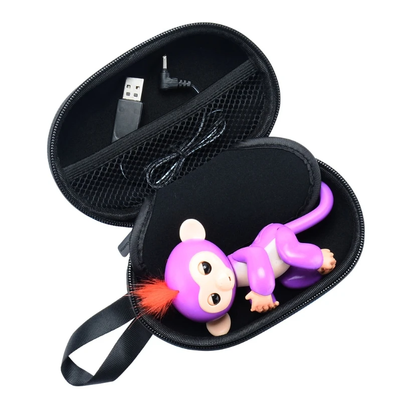 Bolsa transporte resistente desgaste ADWE para accesorios funda para auriculares Finger Monkey