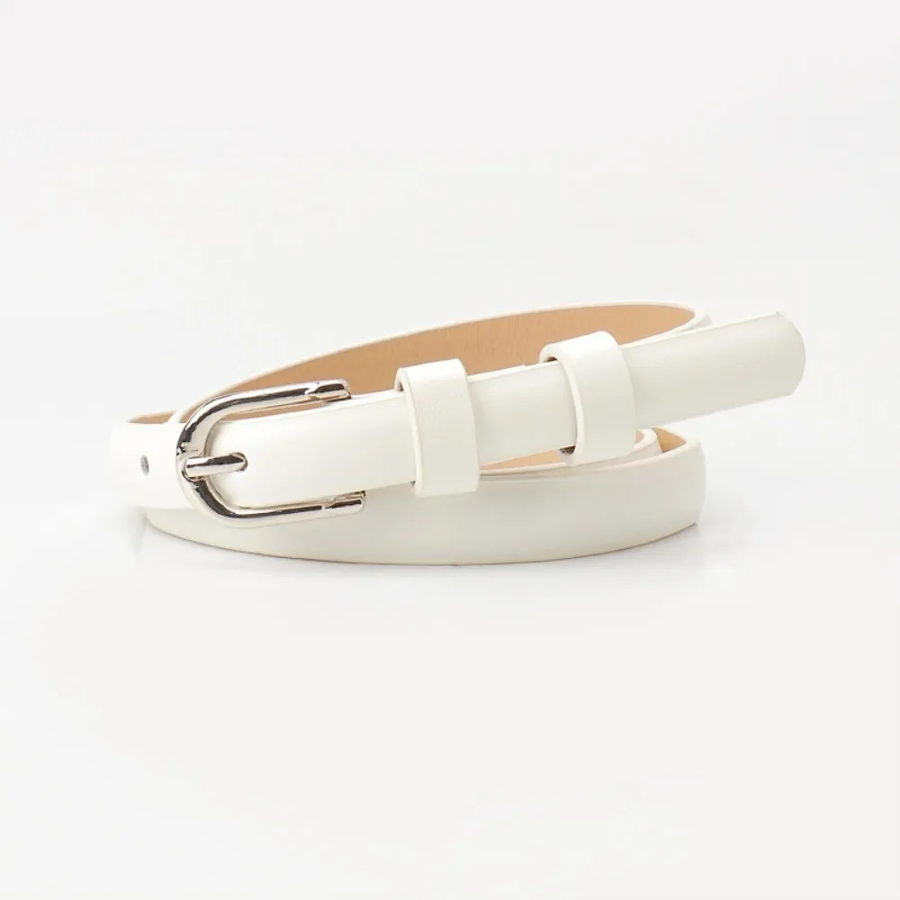 New Solid Color Women's Skinny Belt Adjustable Vintage Buckle Fashion Belt Needle Buckle Pin Buckle Belt For Ladies