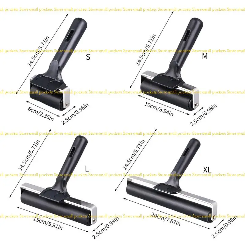 R1WD Ergonomic Handle Rubber Drawing Roller Tool Multipurpose Drawing Aid for Artists