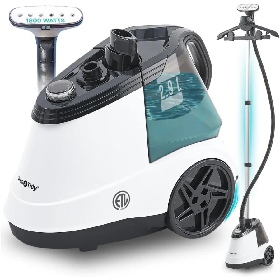 

Heavy Duty Commercial Full Size Standing Garment Steamer for Clothes with Extra Large 2.9L 98 oz Water Tank for 90+ mins of Ste
