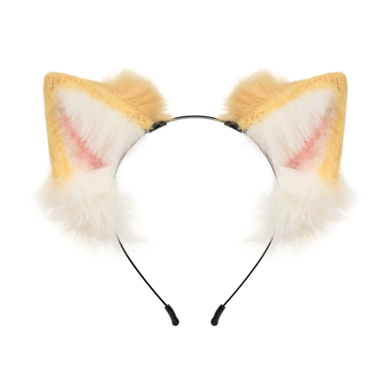 

Handmade Dog Ear Headband Puppy Girls Cosplay Accessories Ears Fursuit Masquerade Halloween Cosplay Party