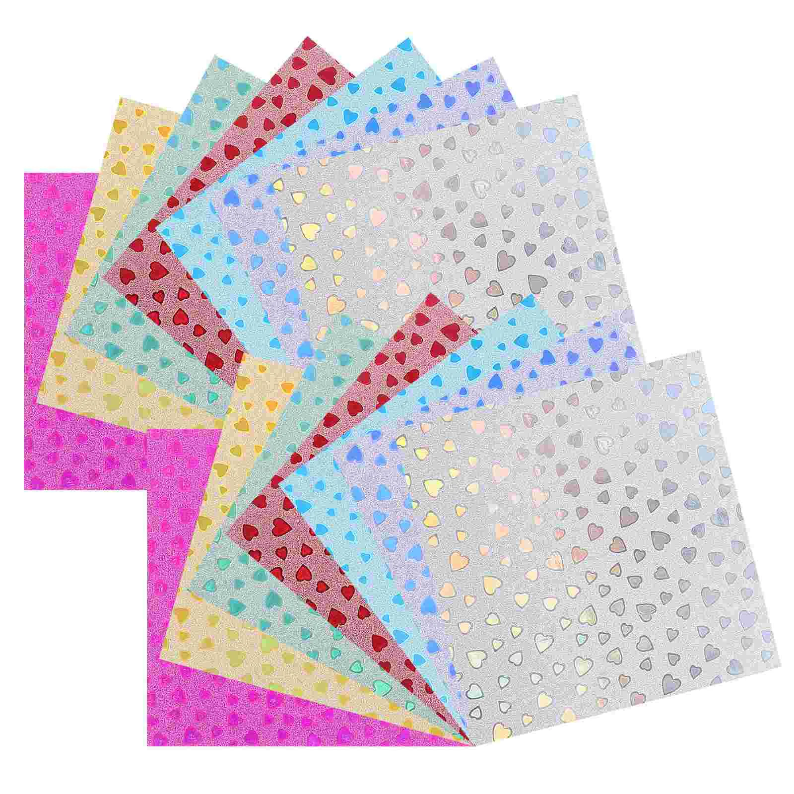 

28 Pcs Colored Glitter Paper Handmade Shiny Cardstock Iridescent Square Folding Kids Craft Development Easy Learn