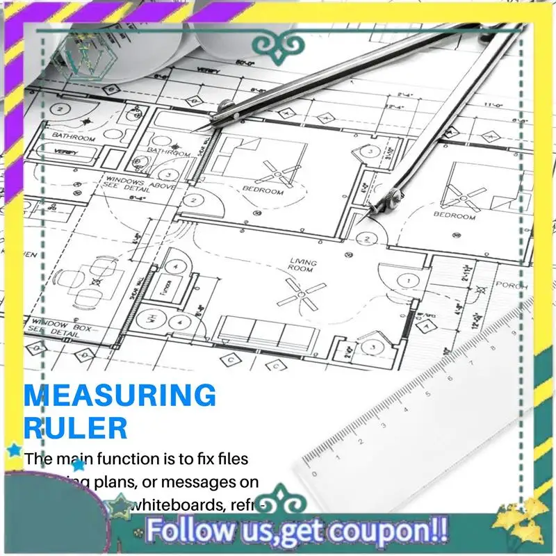 NEW 50Cm Clear Plastic Measuring Long Straight Centimeter Ruler
